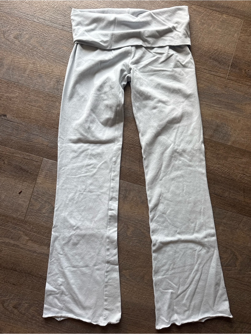 SKIMS Light Blue Flare Fold over Lounge Pants